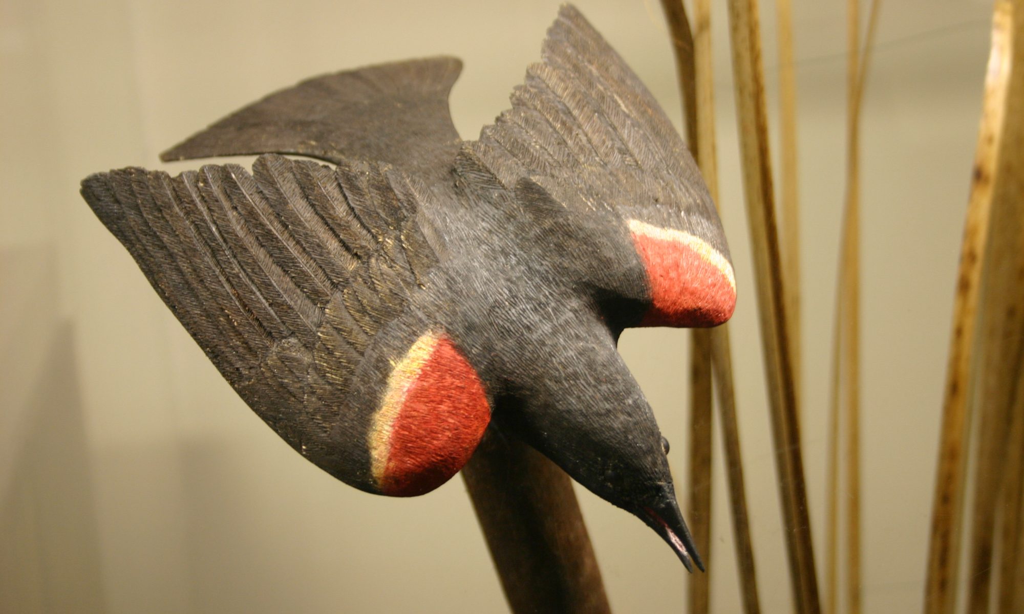 Red-winged Blackbird, Carved by Bob Spear