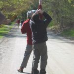 Museum members on a bird walk